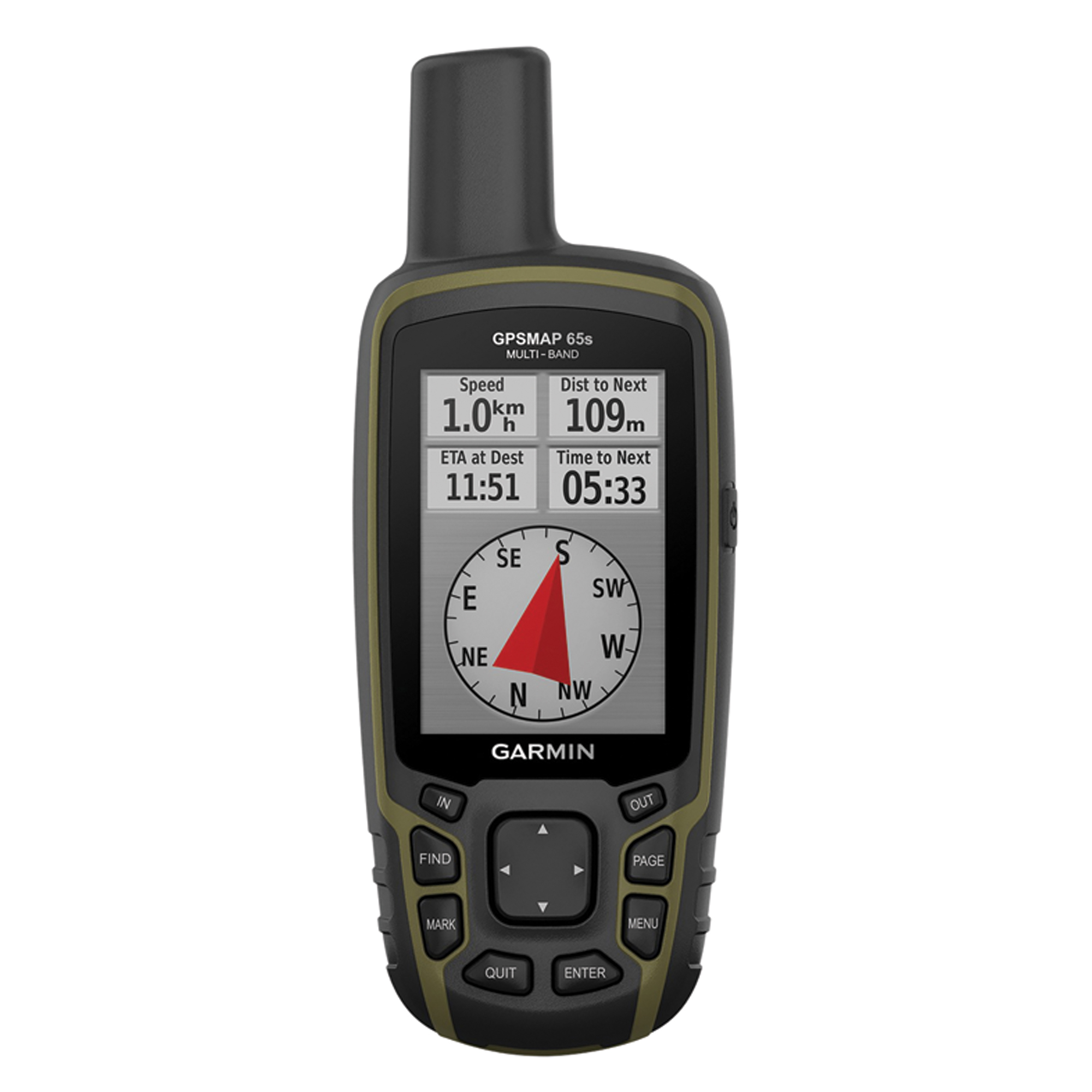 Garmin GPSMAP 65s Hiking Handheld GPS Device — Multi-Band/Multi-GNSS, 2.6in. Color Display, Bluetooth, Model# 010-02451-10